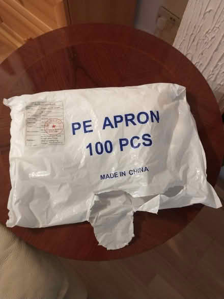 Photo of free Opened bag of 100 plastic PE aprons (Wolverton MK12) #1