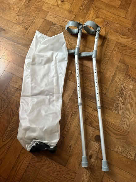 Photo of free Crutches and Plastic Cast Cover (West Kensington, W14) #1