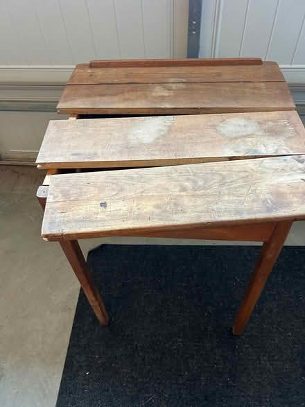 Photo of free Old wooden desk (Huron Road and Strasburg) #2