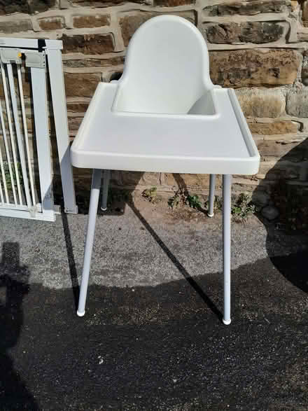 Photo of free baby high chair, stair gates and toys (Dronfield S18) #1