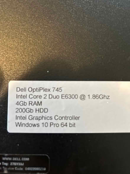Photo of free Dell Optiplex desktop computer (Leyland PR26) #3