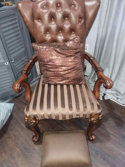 Photo of free 2 Arm chairs with foot stools (Valley cottage) #1