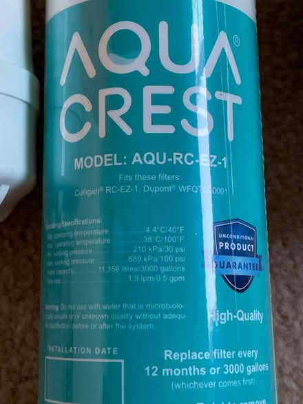 Photo of free Aqua crest under sink filters (Cupertino/San Jose/saratoga) #2