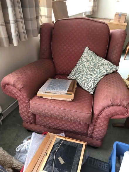 Photo of free Sofa, 2 armchairs and pouffee (Gosport PO13) #1