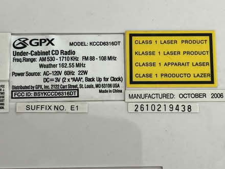 Photo of free Under-cabinet radio/CD Player (central Williamsburg) #4