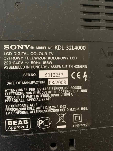 Photo of free Colour Sony Bravia TV (SG5) #2
