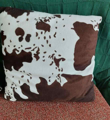Photo of free Cowhide design Fabric Cushion. Very good, clean condition (Langdon Hills SS16) #1