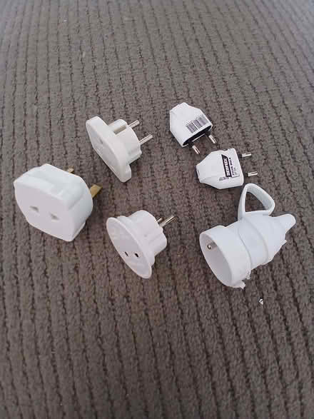 Photo of free assorted uk-french and french-uk adaptors (Tillington GU28) #1