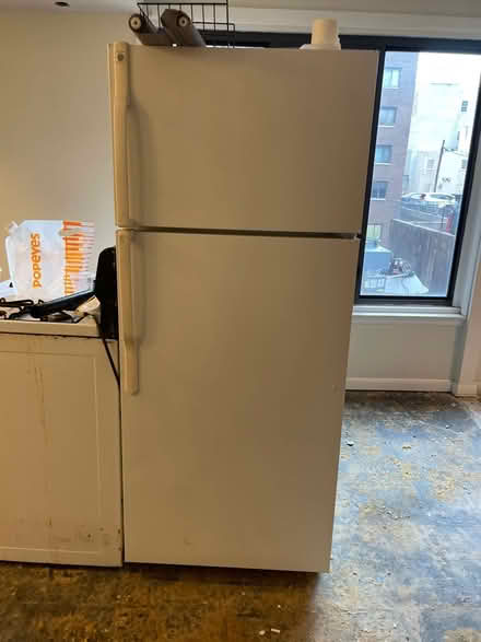 Photo of free White GE fridge 66 tall x 29wide (Brookland DC) #1
