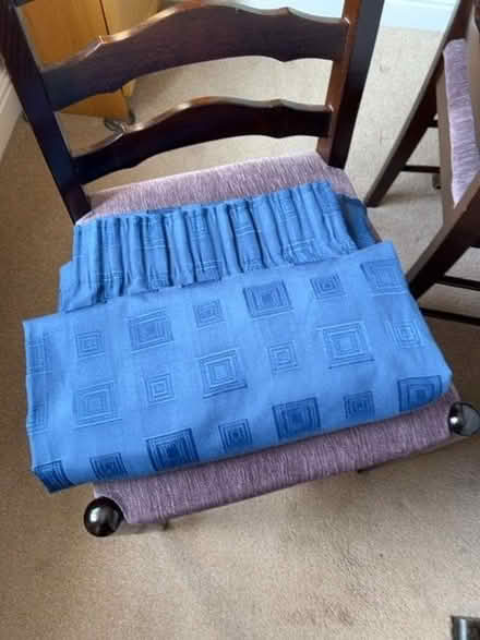 Photo of free Blue curtains (Heysham LA3) #4