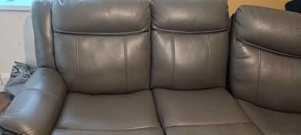 Photo of free Grey Faux leather corner sofa (Walton) #1