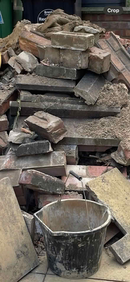 Photo of free Reclaimed Victorian bricks and concrete coping (NW2) #2