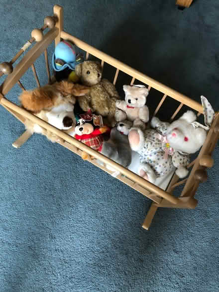 Photo of free Dolls rocking cradle with soft toys (Bedwell SG1) #1