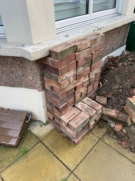 Photo of free Reclaimed Victorian bricks and concrete coping (NW2) #1