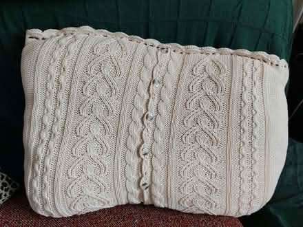 Photo of free Large Cushion with knitted cover (Langdon Hills SS16) #1