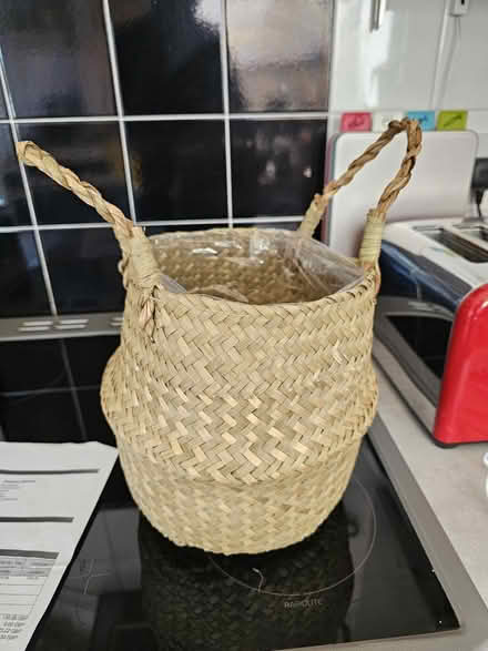 Photo of free Wicker flower pot (Mitcham CR4) #1