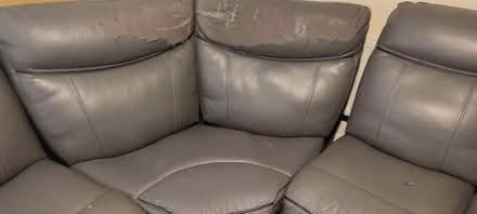 Photo of free Grey Faux leather corner sofa (Walton) #2