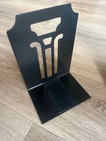 Photo of free 12 black metal bookends (Tonbridge) #2