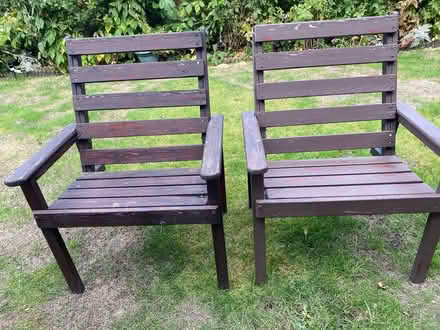 Photo of free Wooden garden chairs (Kimberley NG16) #1