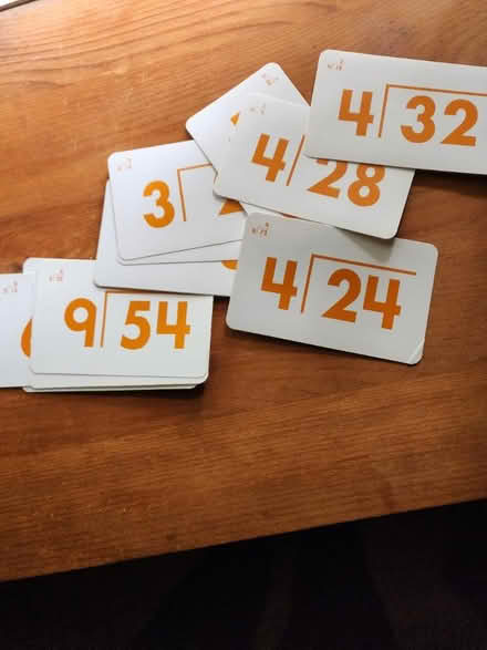 Photo of free Division flash cards (Flemington) #2