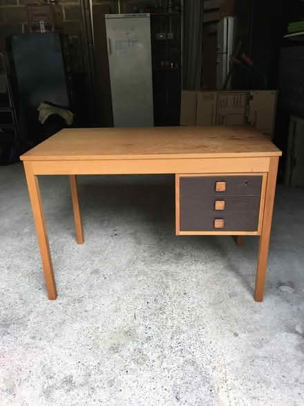 Photo of free Wooden desk with lockable drawers (Corscombe near Beaminster) #1