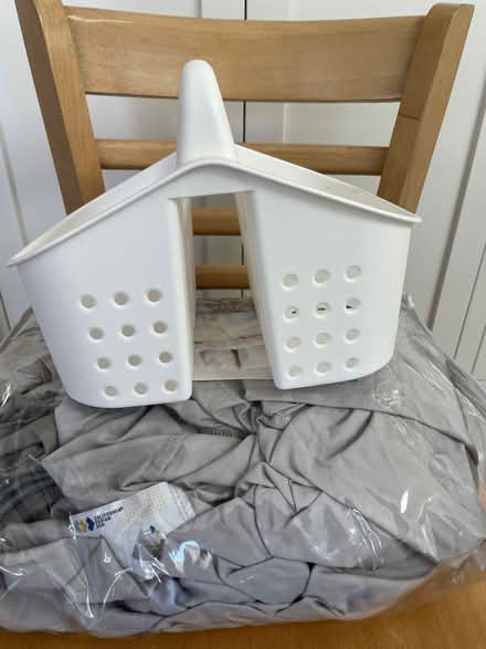 Photo of free Shower caddy + Twin XL sheets (Los Altos) #1