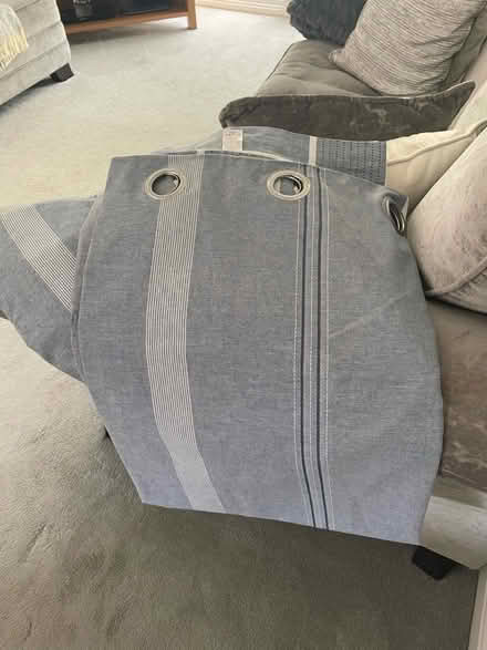 Photo of free Blue curtains & single duvet cover (Churwell LS27) #1