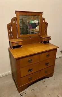 Photo of free Solid Silky Oak Chest of Drawers (Kensington) #1