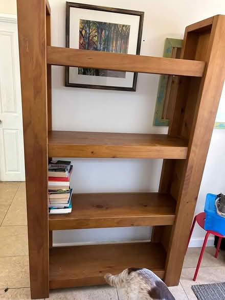 Photo of free Tall wooden shelving unit (OX29, witney) #1