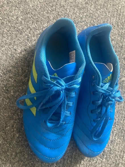 Photo of free Blue adidas football boots size 4 (Broomhill G11) #2