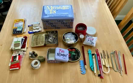 Photo of free Mending tin and contents (Church Crookham GU52) #1