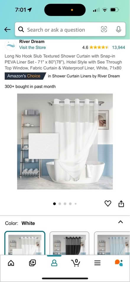 Photo of free Hotel Style Shower Curtain - long (New Rochelle) #1