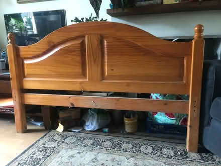 Photo of free Pine Headboard, country farm style 5 feet, good condition (Weston Estate LS21) #1