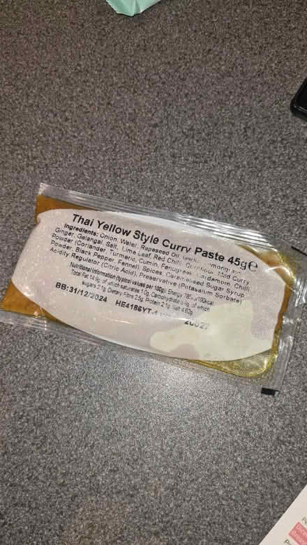 Photo of free Thai yellow style curry paste (45g) (Bick lane - E1 6) #1