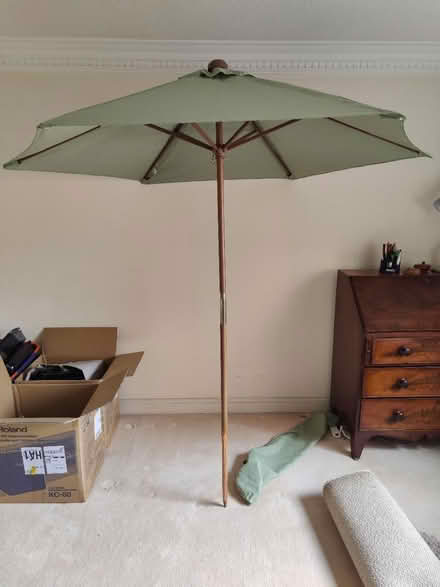 Photo of free Hardwood/green fabric parasol (Finchley N3) #2