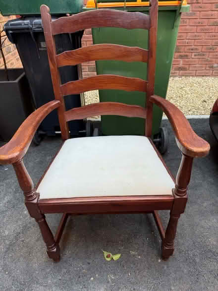 Photo of free 2 large wooden chairs (Llanwern NP18) #1