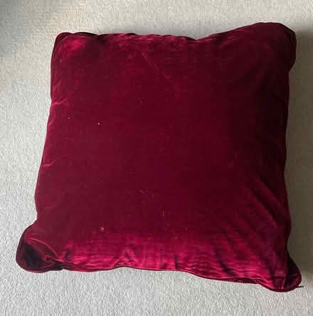 Photo of free Large red velvet cushion (Southampton SO18) #1