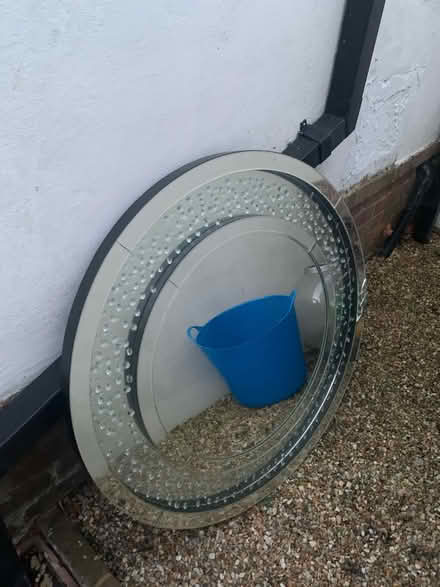 Photo of free Large glass tear drop mirror (Burgess Hill) #1