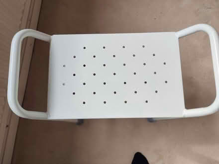 Photo of free White metal shower stool (Finchley N3) #2