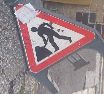 Photo of free Road Sign with stand. Heavy duty. (St Ann's Wells Gardens area BN3) #1