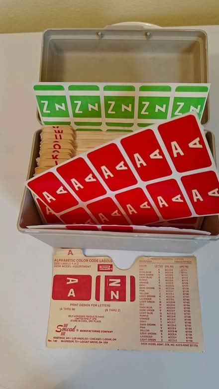 Photo of free Smead file folder labels - alpha (Magnuson) #1