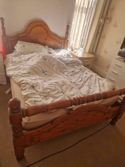 Photo of free King size double bed and bedding if wanted together (Stockport SK3) #1