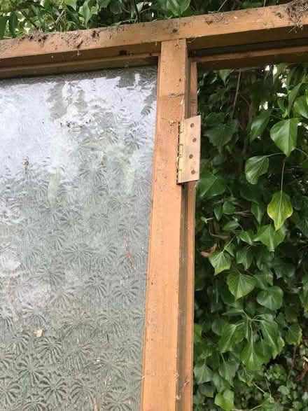 Photo of free Door frame and panels with frosted glass (Wootton HR3) #1