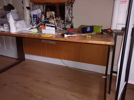 Photo of free Old office desk with drawer unit - going going ... (Billing Road East area) #1