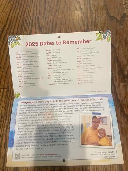 Photo of free 2025 small calendar (Brookhaven) #2