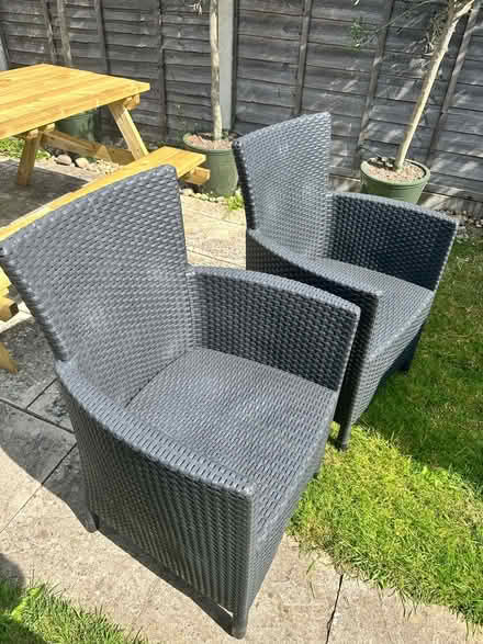 Photo of free 2 plastic garden chairs (Coulsdon) #1