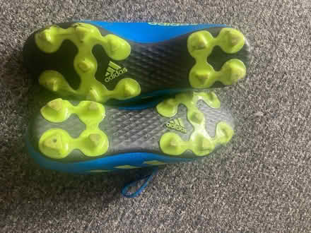 Photo of free Blue adidas football boots size 4 (Broomhill G11) #1