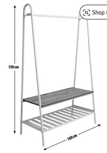 Photo of free Habitat Double Clothes Rail - White (Belmont HA7) #4