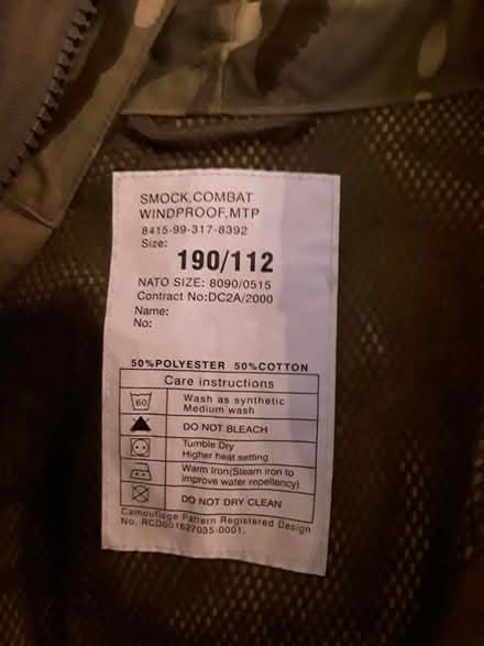 Photo of free Army, smock, combat jacket (Hartlepool TS25) #2