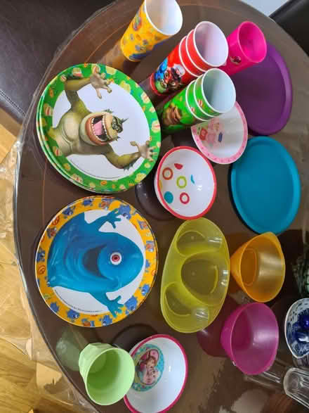 Photo of free Assorted Kids Plastic Plates Bowls (Pinner HA5) #1
